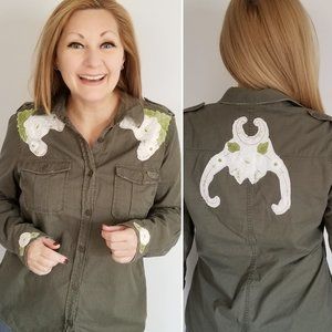 Refashioned Vintage Army Green Shirt (M/L)